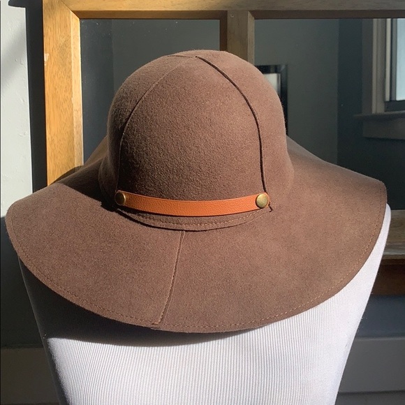Anthropologie Accessories - NWT Anthropologie Adora Brown Wool Foldable Hat